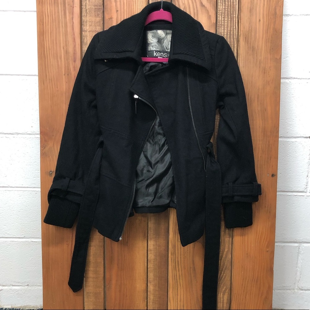 Kensie size small black studded coat - Picture 2 of 6
